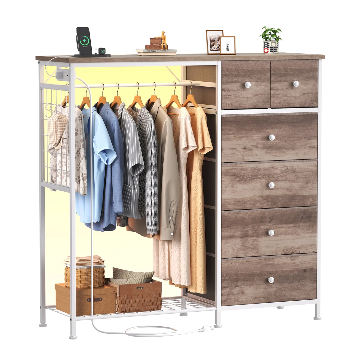 6 Drawer Fabric Dresser