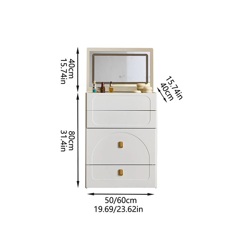 3-in-1 Dresser with Flip-Up Mirror and Light