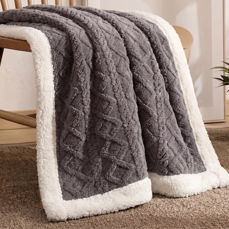 Solid Color Flannel Throw Blanket