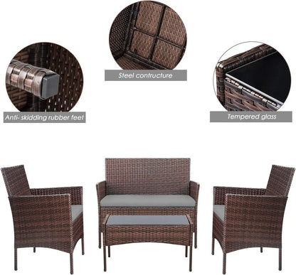 4 Pieces Outdoor Patio Furniture