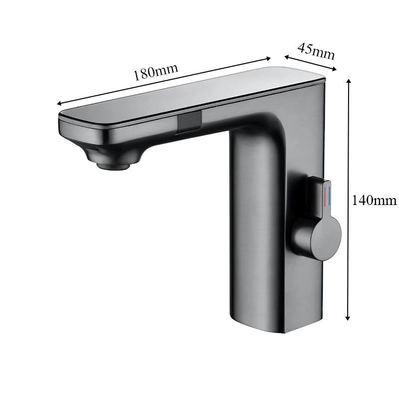 Luxury Silver Gray Smart LCD Daul Sensor