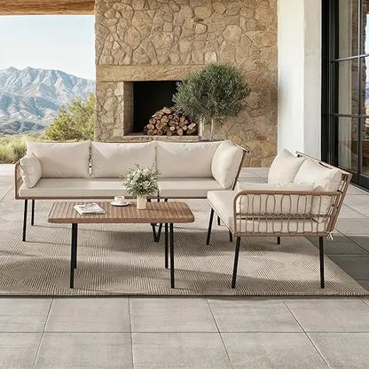 4-Piece Wicker Patio Furniture Set