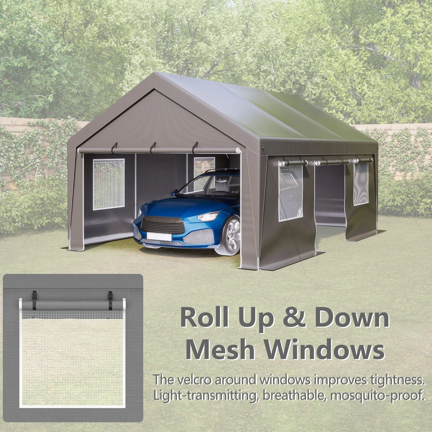 13x20 Heavy Duty Steel Carport