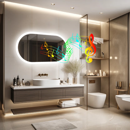 20x32” Led Lighted Bluetooth Mirror