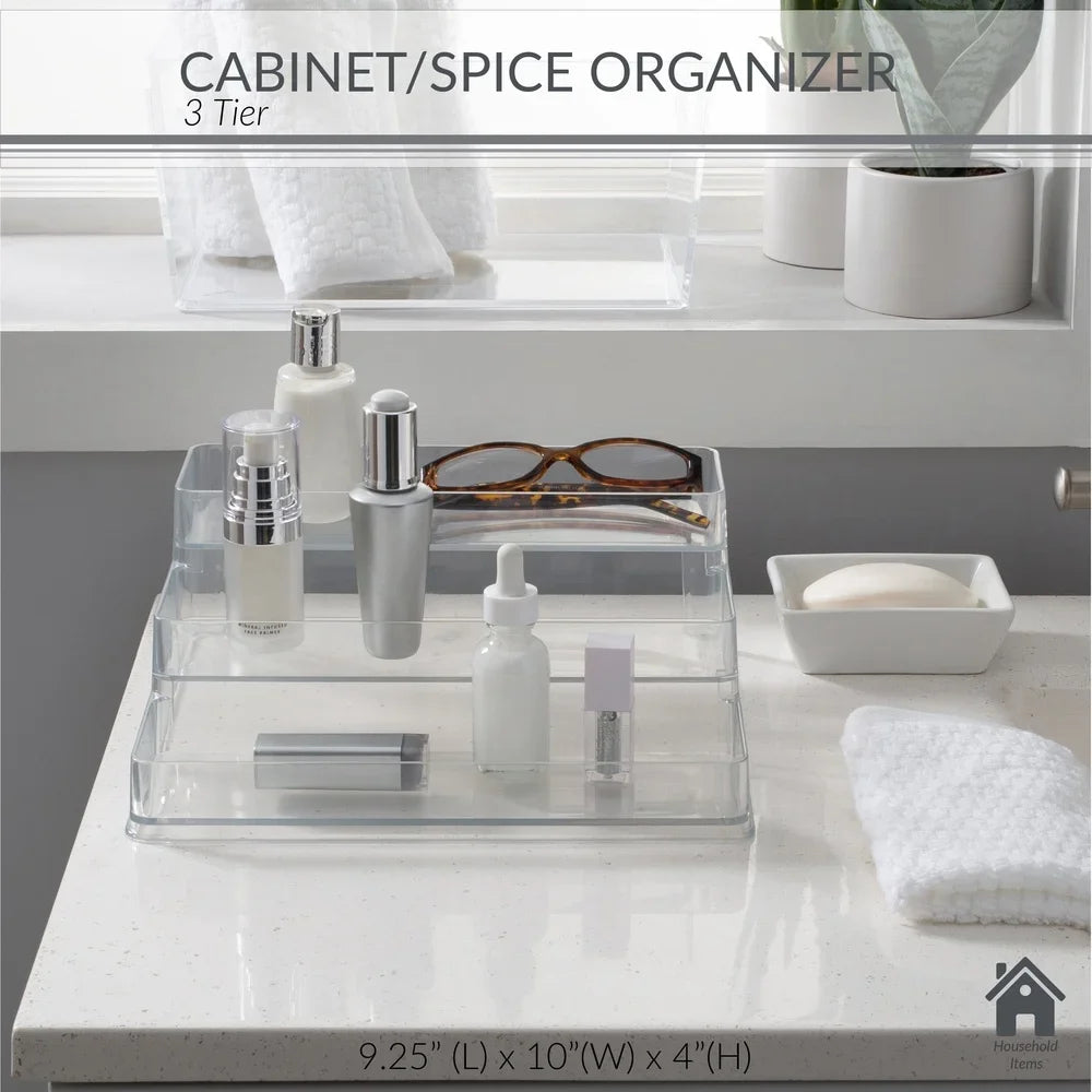 3 Tier Clear Cabinet Organizer