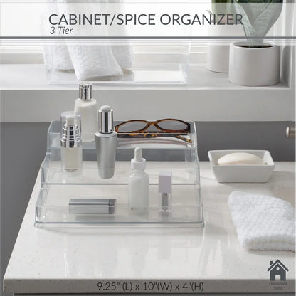 3 Tier Clear Cabinet Organizer