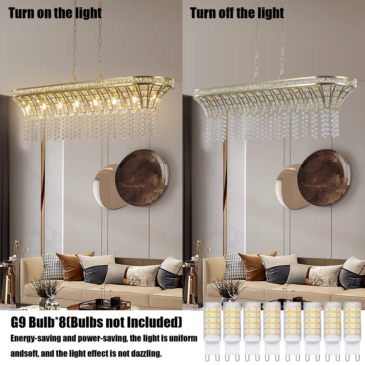 39.4 Inches Crystal Chandeliers