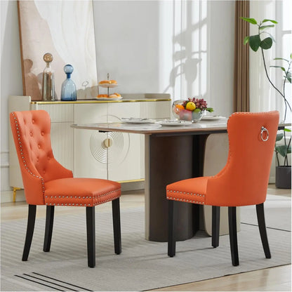 Leather Dining Chairs Set of 6