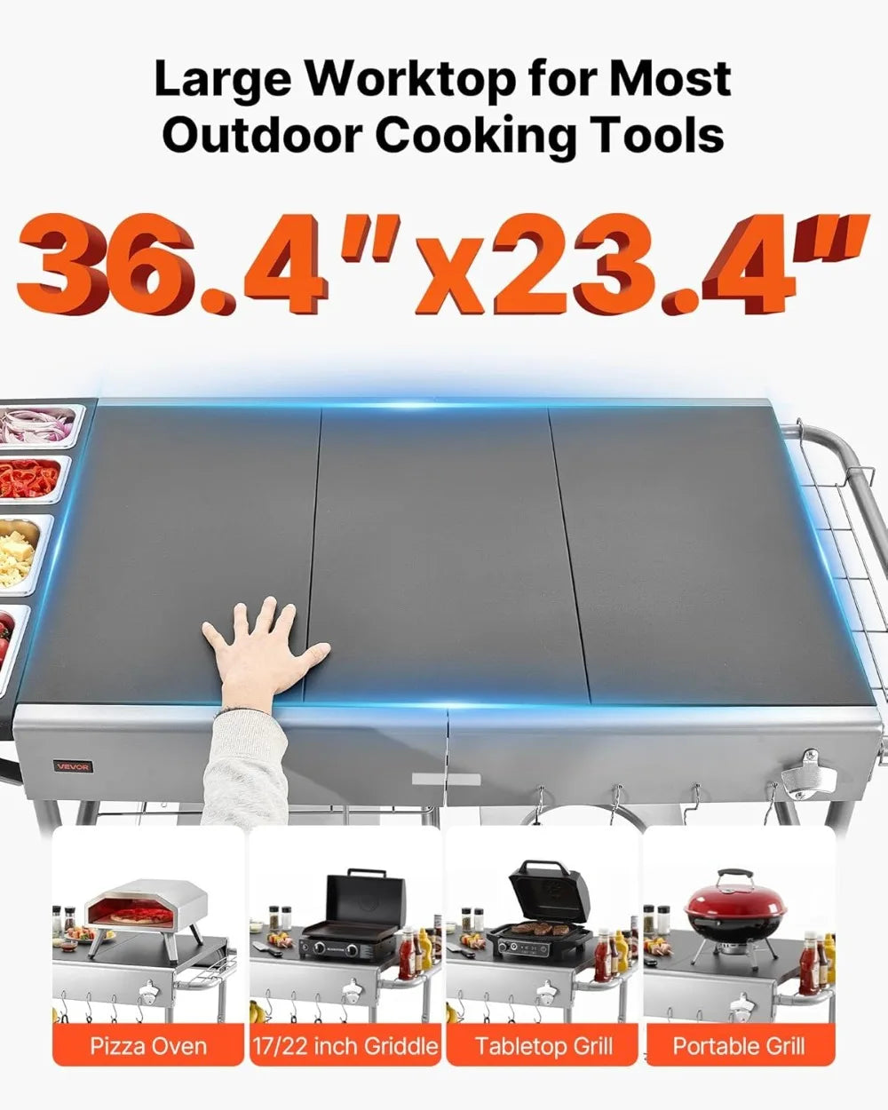 Grill Cart with Wheels