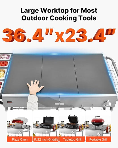 Grill Cart with Wheels