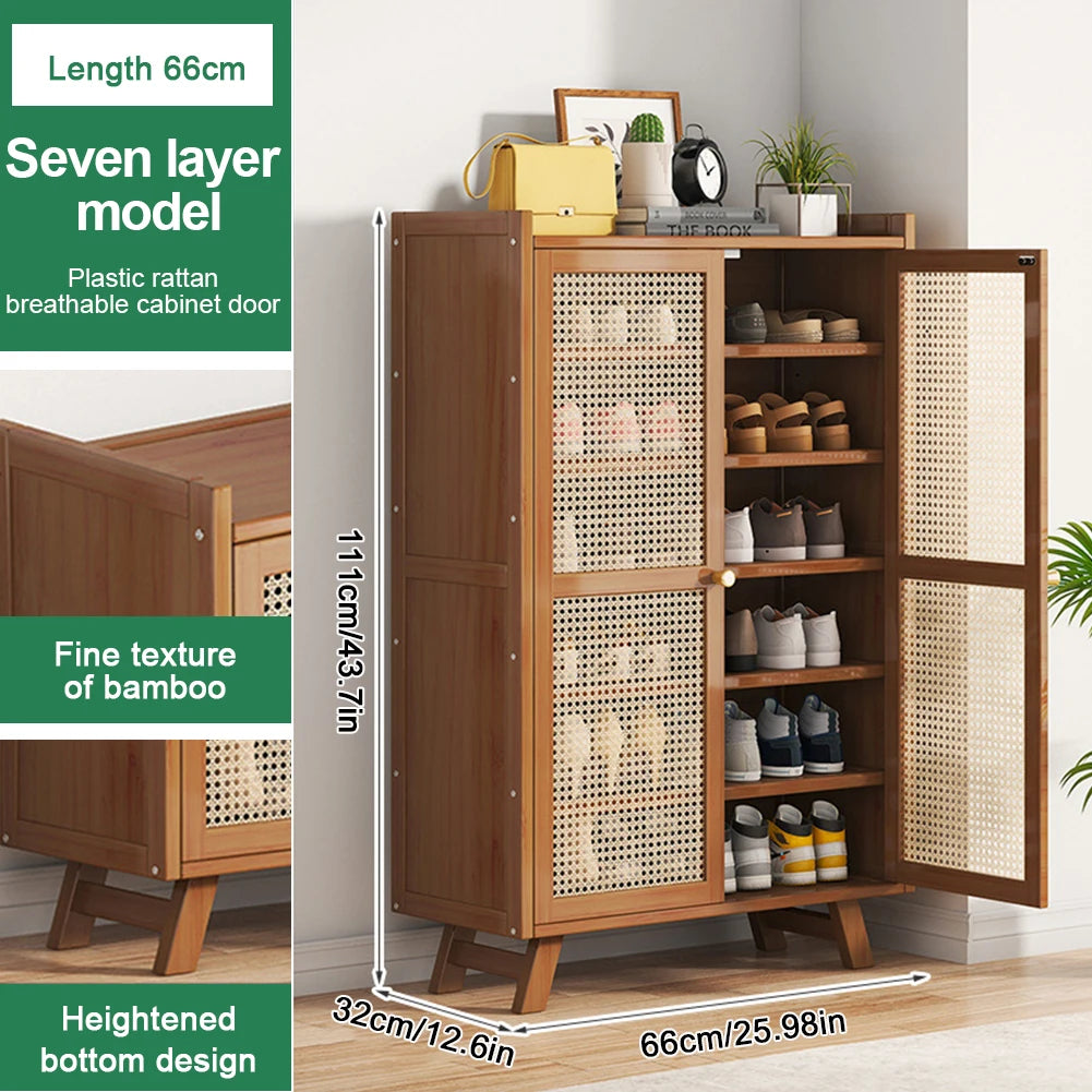 5/7-Tier Shoe Storage Cabinet Rack with Doors