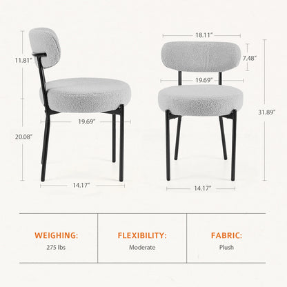 Round Dining Chairs Set of 2