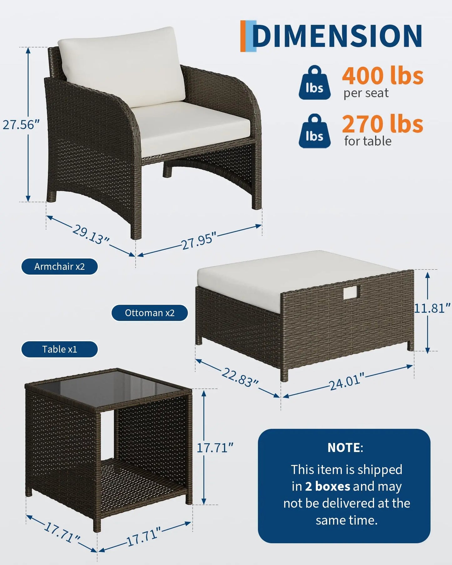 5-Piece Patio Furniture Set