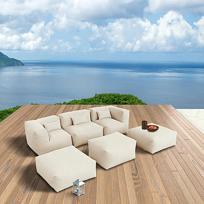 Patio Furniture Set Bean Bag 9 Pieces