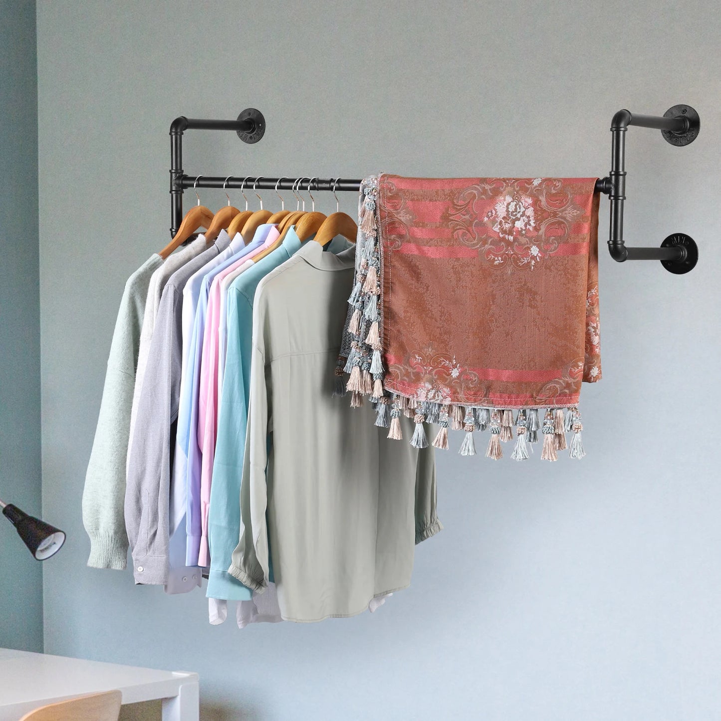 Industrial Pipe Clothing Rack