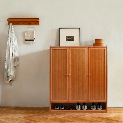Natural Bamboo Shoe Cabinet