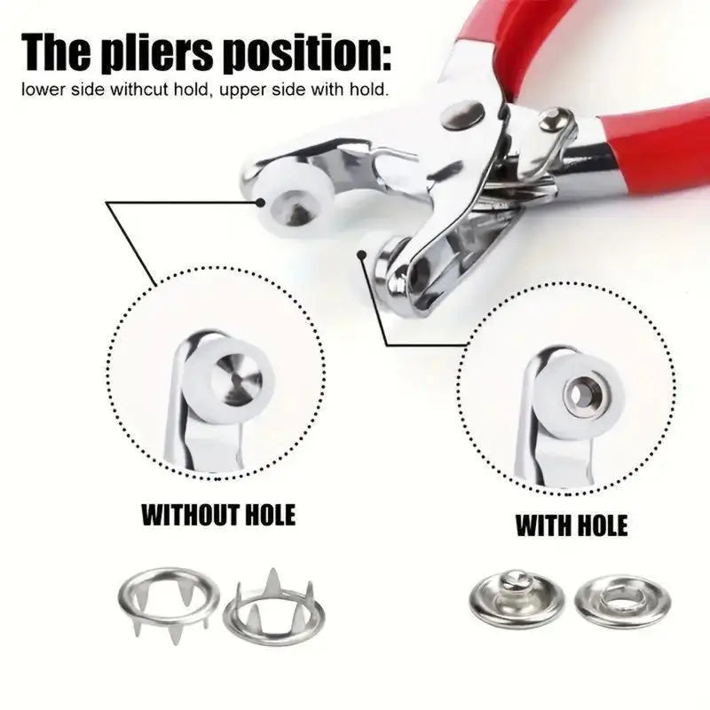 100pcs , Metal Color Pliers Snap Button Claw