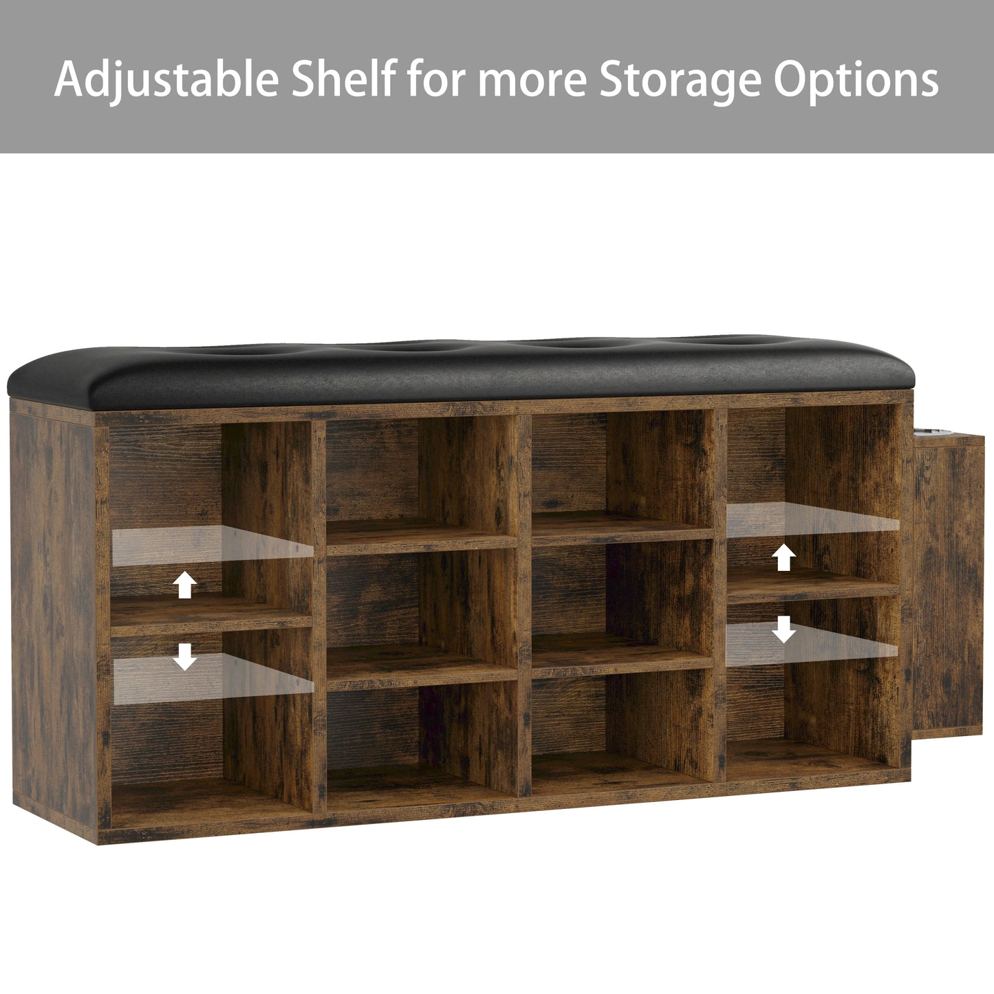 Shoe Entryway Bench with PU Leather