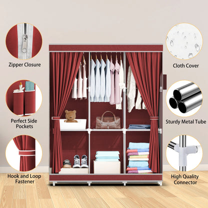 51-Inch Portable Closet Wardrobe