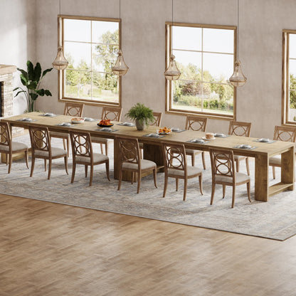 86.61-Inch Dining Table for 6-8 People