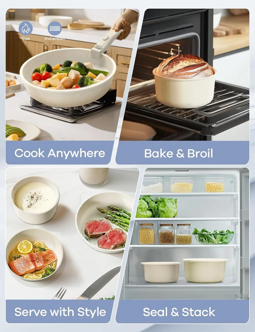 27pcs Nonstick Cookware Set