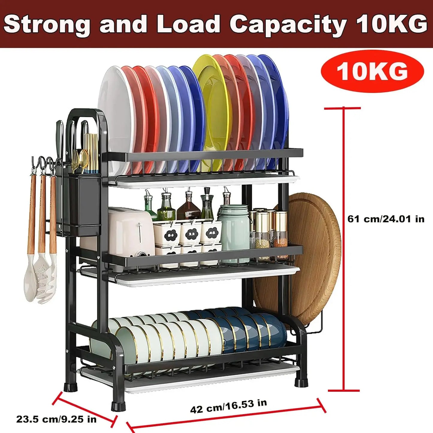 Three-Tier Countertop Rack