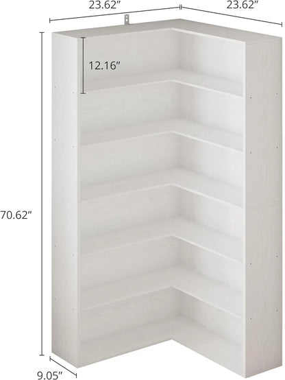 Corner Bookshelf with Baffles