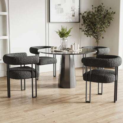 Upholstered Dining Arm Chairs Set of 2