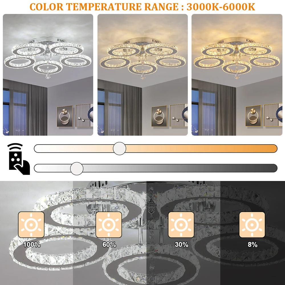 K9 Led Crystal Ceiling Lamp