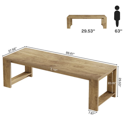 86.61-Inch Dining Table for 6-8 People