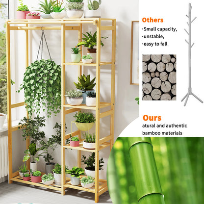 6 Tier Bamboo Garment Rack