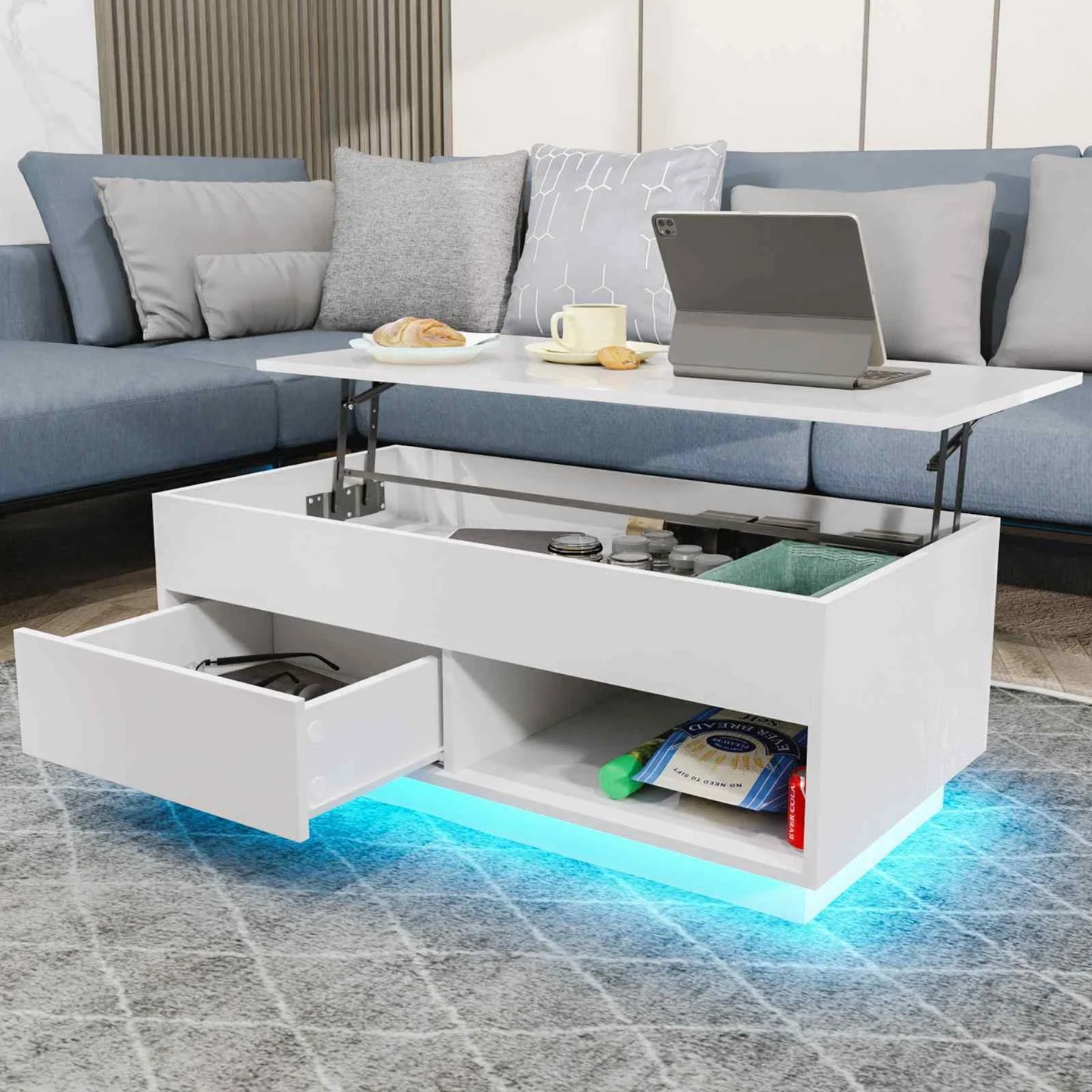 LED Lift Coffee Table