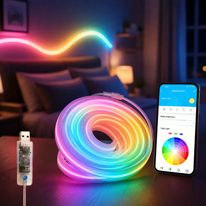 5M RGB Color Changing Neon Light Strip