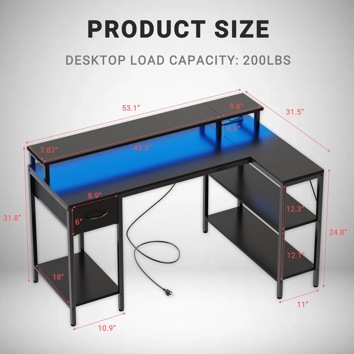 L Shaped Gaming Desk