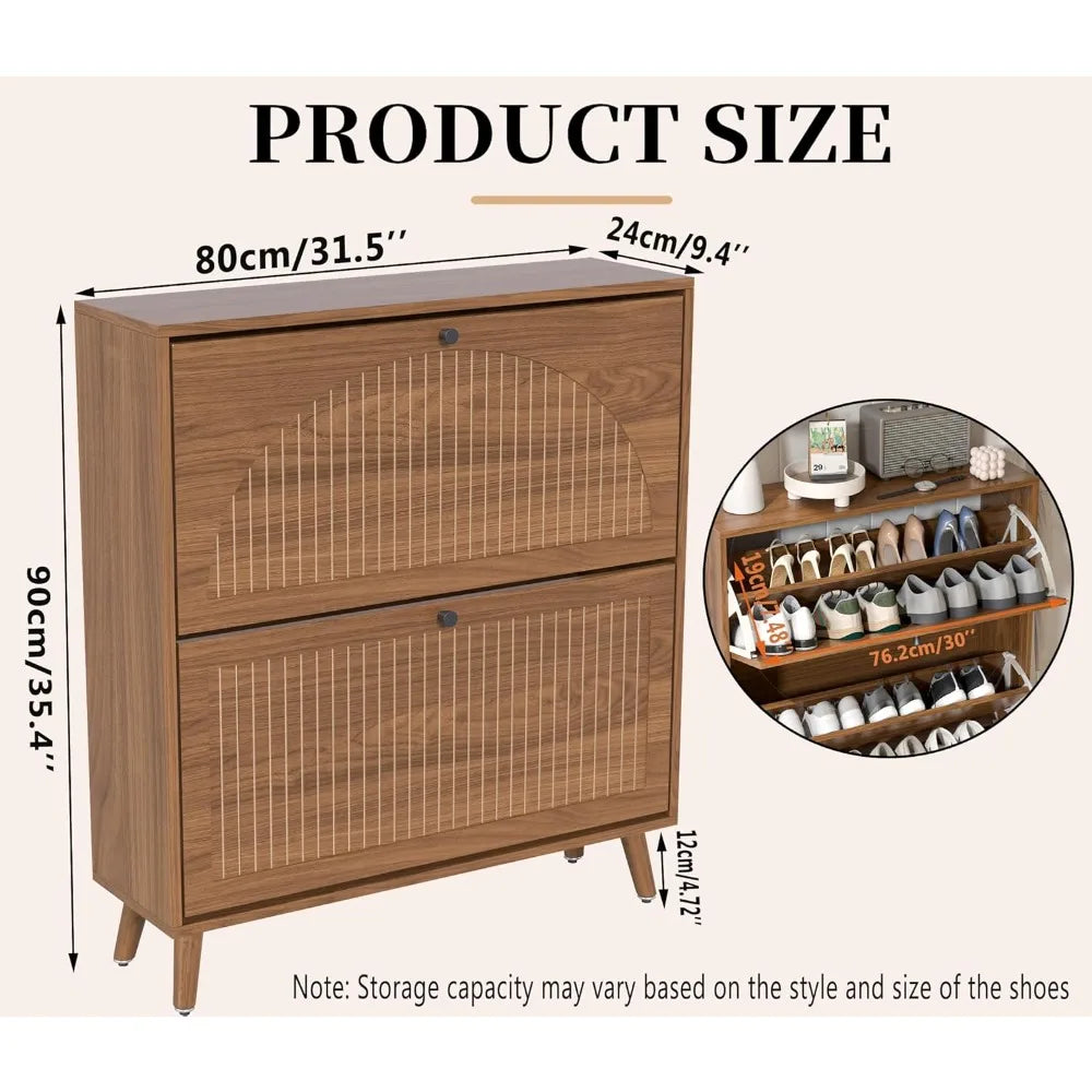 Narrow Wooden Entryway Storage