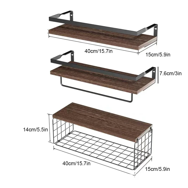 4pcs floating shelf, 15.7 inches long