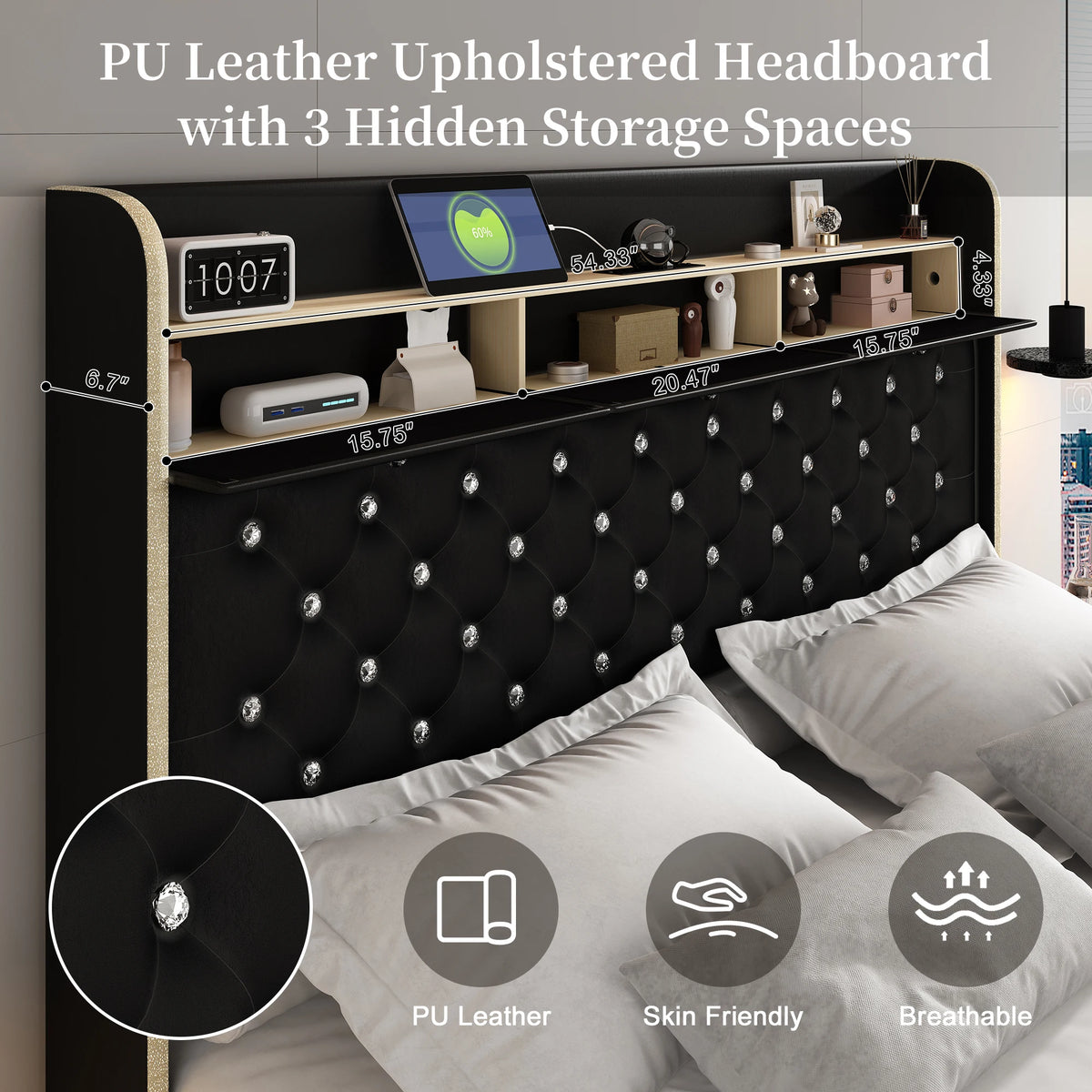 Queen Upholstered Bed Frame