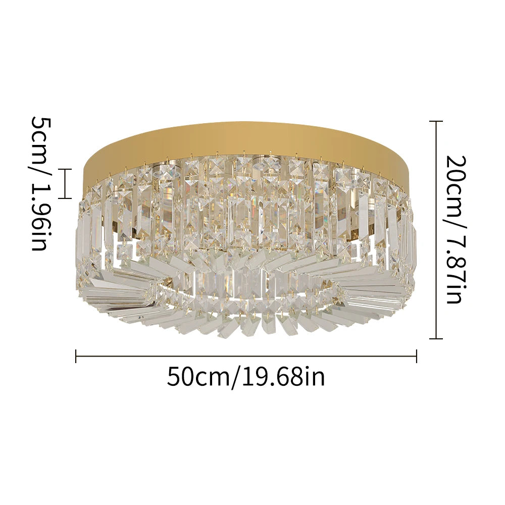 Gold Luxury Crystal Ceiling Lamp