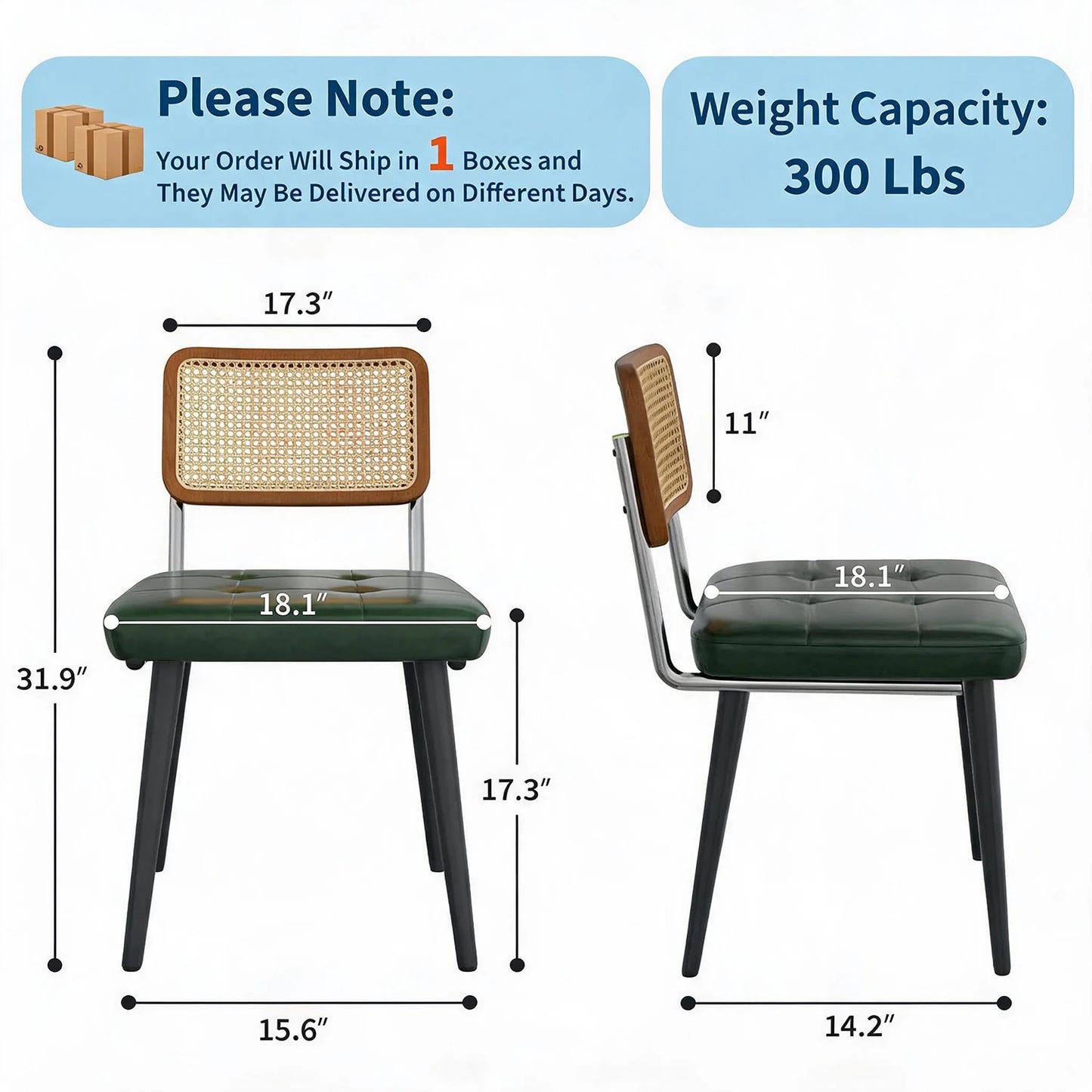 2 Pack  Dining Chairs