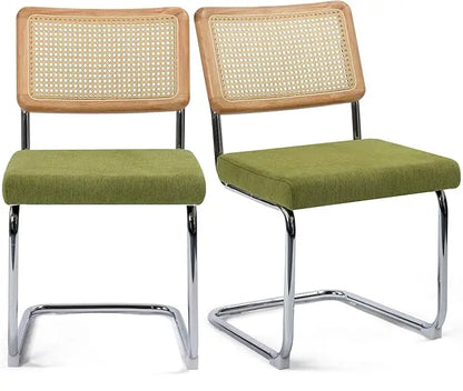Modern Cane Dining Chairs, Set of 4