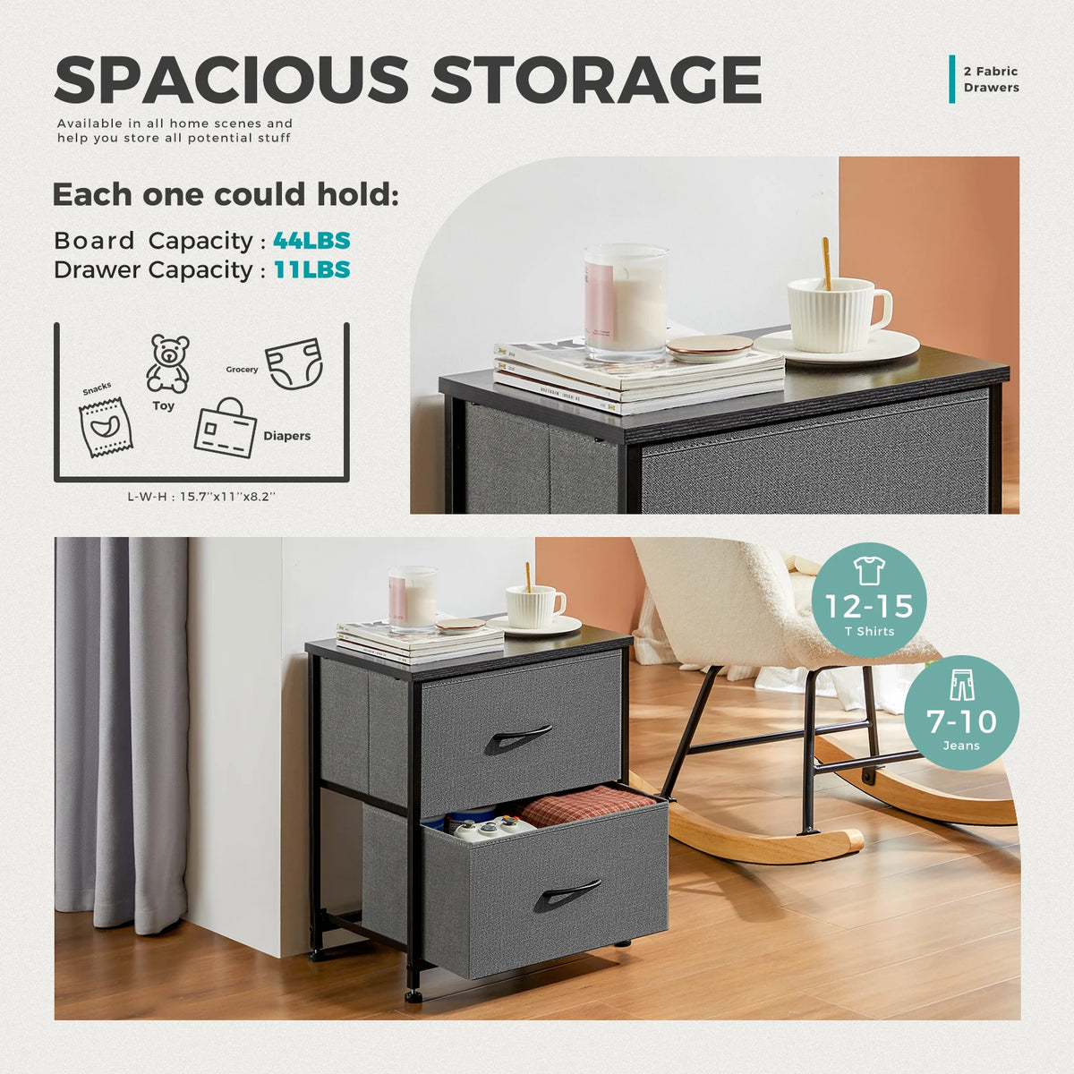 2 Fabric Drawers