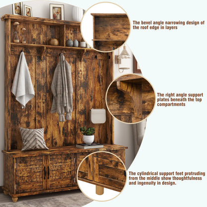 Modern Style Hall Tree With Storage
