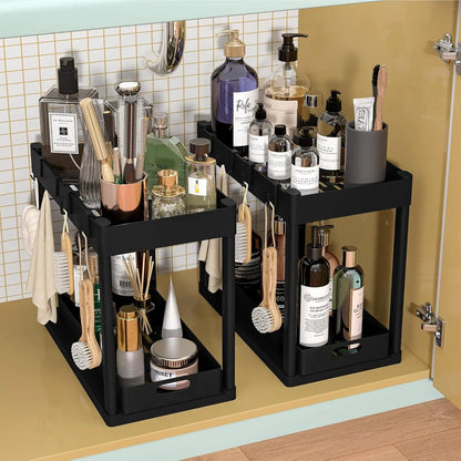 Pull-Out Under-Sink Storage Rack Set