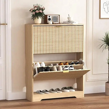 Freestanding Wooden Shoe Cabinet