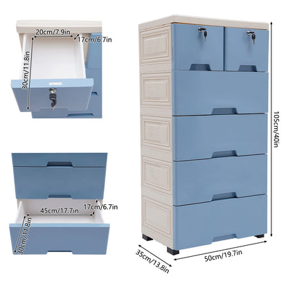 Classic 6 Drawer Plastic Dresser
