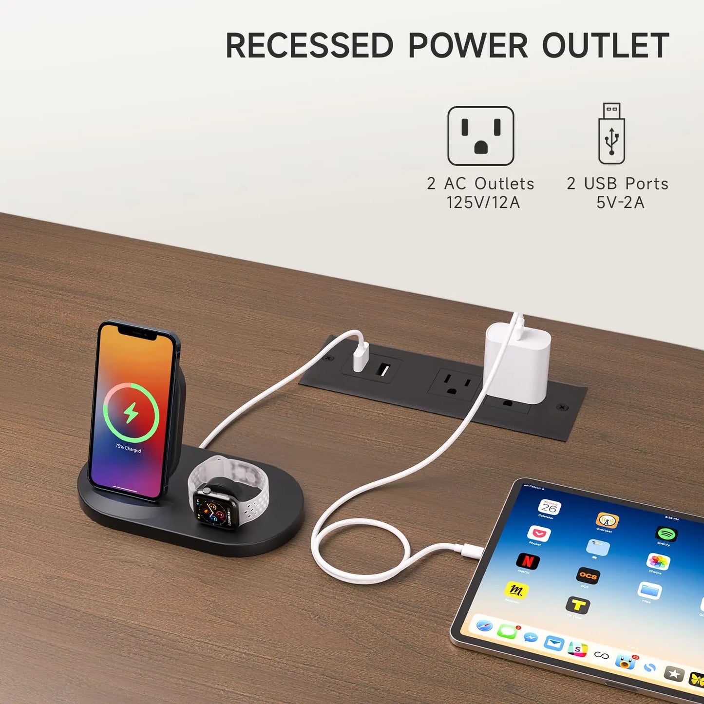 TV Stand with Power Outlet