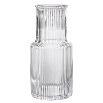 30 Ounce Clear Ribbed Glass Pitcher