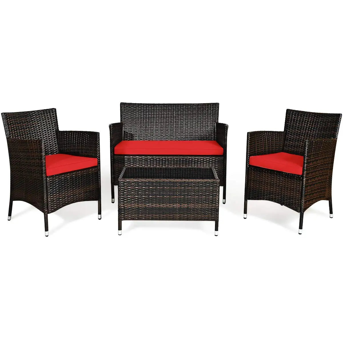 4-Piece Rattan Patio Set