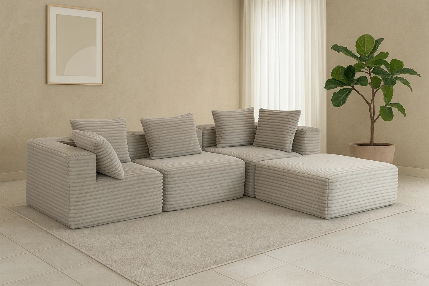 Sectional boneless Couch
