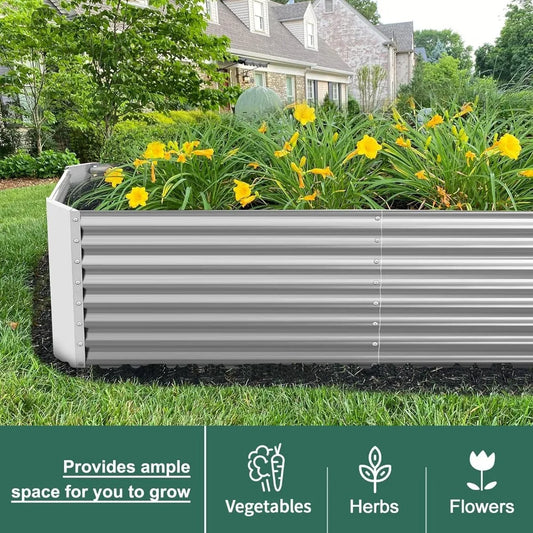 8×4×2 ft Galvanized Garden Bed Kit